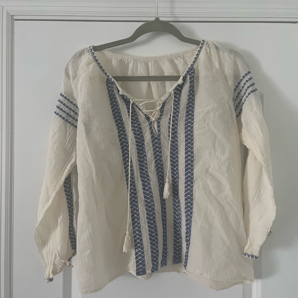 100% Cotton Blue & White Joie Shirt